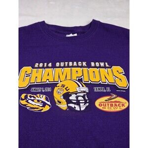 Vintage 2014 LSU Outback Bowl Champions T-Shirt‎ Size Medium